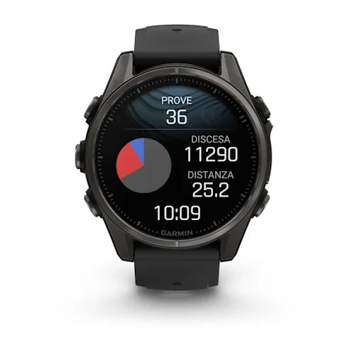 Garmin Fēnix® 8 - 43 mm 010-02903-21 - cinturino silicone nero - cassa resina nera - quadrante multifunzionale nero