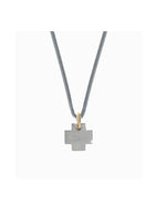 Load image into Gallery viewer, Pendente Croce in Titanio e medaglia in oro con logo