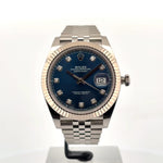 Load and play video in Gallery viewer, ROLEX Datejust II 41mm ref. 126334 - bracciale e cassa acciaio - quadrante blu con diamanti e datario
