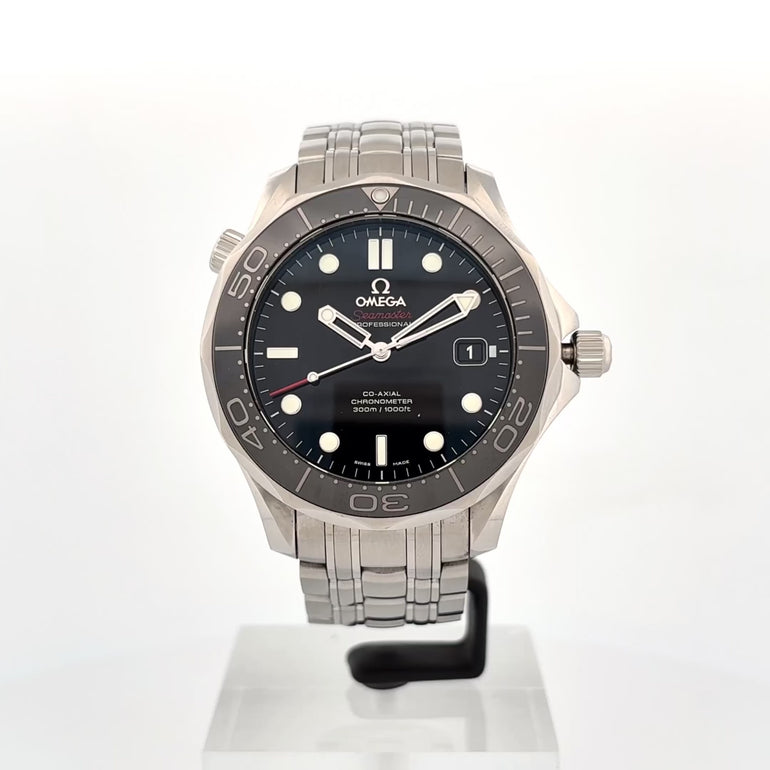 OMEGA Seamaster Diver 300m 212.30.41.20.01.003 - bracciale e cassa acciaio - lunetta ceramica nera - quadrante nero con datario