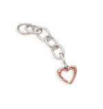 Load image into Gallery viewer, Prolunga in Argento finale cuore in Oro Rosa