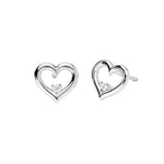 Load image into Gallery viewer, Orecchini a Cuore con Diamante Lab-Grown