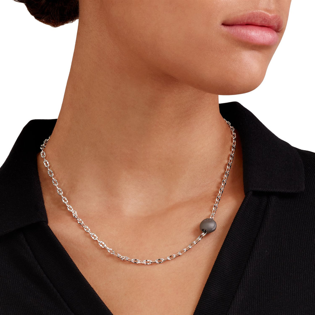 DoDo Collana pepita argento & titanio DCC5006-PEPIT-0AGTI