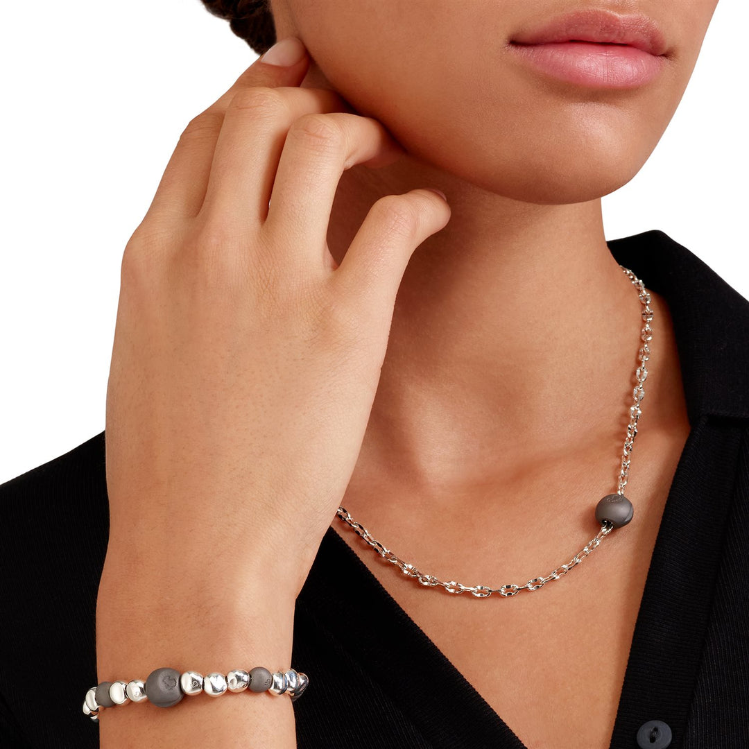 DoDo Collana pepita argento & titanio DCC5006-PEPIT-0AGTI