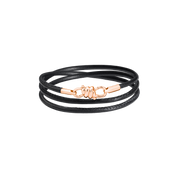 DoDo Bracciale nodo in oro rosa e cordino in pelle DBB9008-KNOT0-LEN9R
