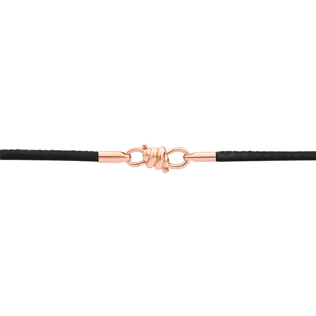 DoDo Bracciale nodo in oro rosa e cordino in pelle DBB9008-KNOT0-LEN9R