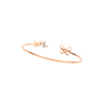 Load image into Gallery viewer, DoDo Bracciale bangle farfalla in oro rosa e diamanti DBC2003-BFLYS-DB09R