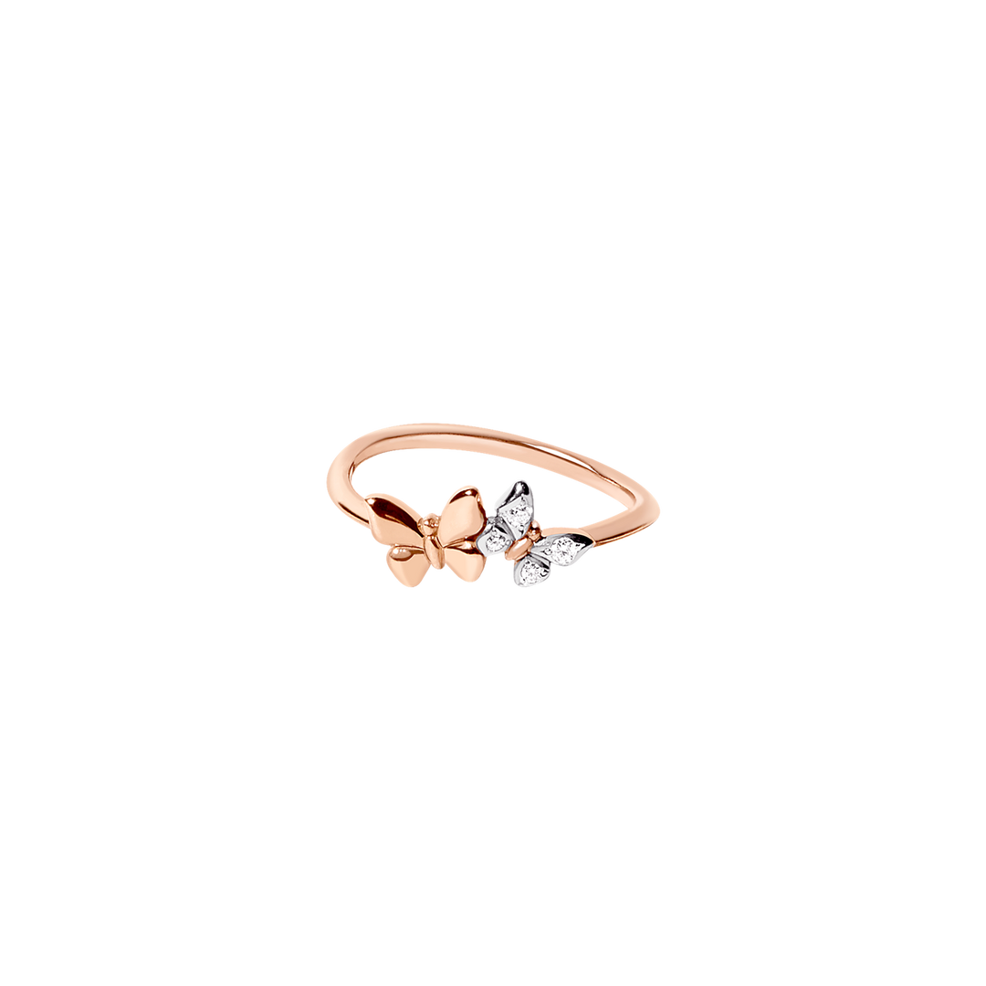 DoDo Anello farfalla oro rosa e diamanti bianchi DAC2001-BFLYS-DB09R