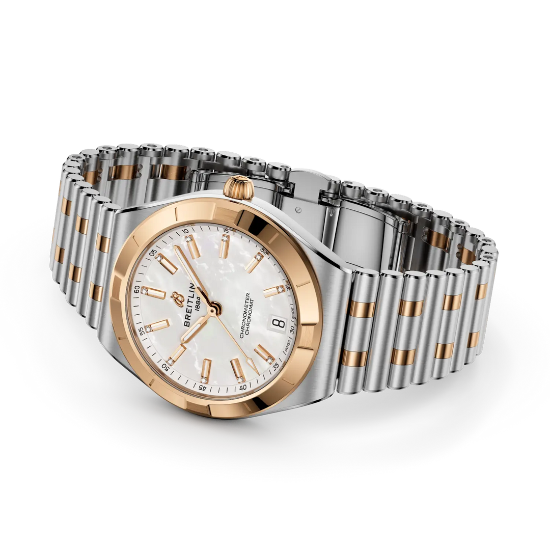 Breitling Chronomat Automatic 36 U10320101A1U1 - cassa e bracciale acciaio e oro rosa 18kt - quadrante madreperla