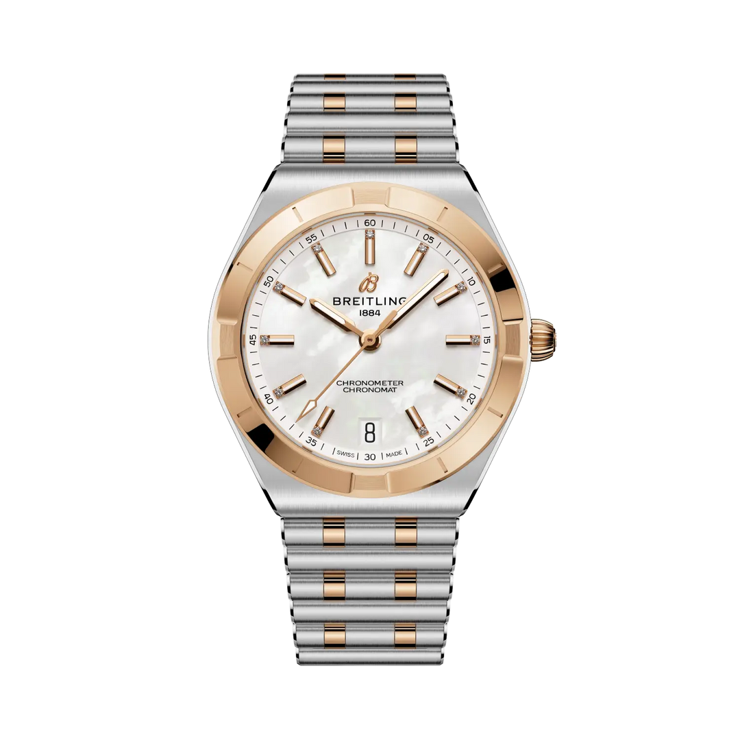 Breitling Chronomat Automatic 36 U10320101A1U1 - cassa e bracciale acciaio e oro rosa 18kt - quadrante madreperla