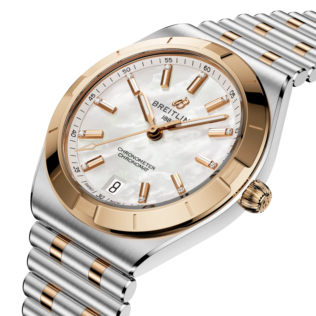 Breitling Chronomat Automatic 36 U10320101A1U1 - cassa e bracciale acciaio e oro rosa 18kt - quadrante madreperla