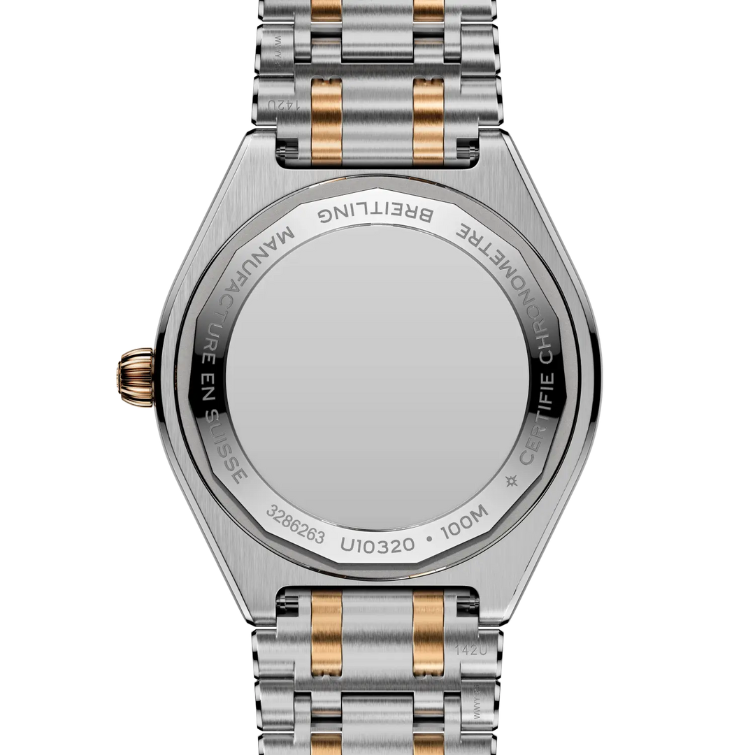 Breitling Chronomat Automatic 36 U10320591Q1U1 - cassa e bracciale acciaio e oro rosa 18kt - quadrante marrone con datario - fondello