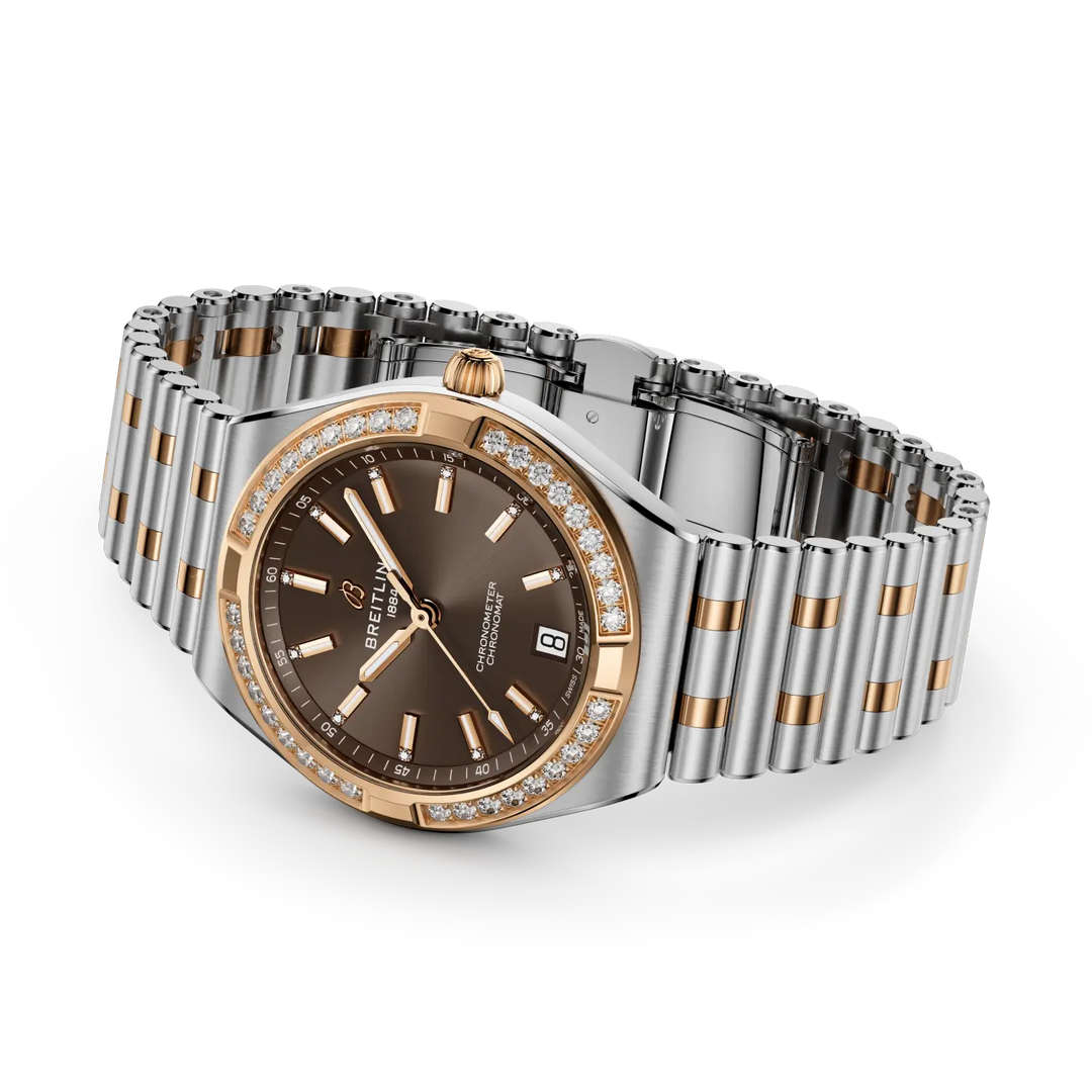 Breitling Chronomat Automatic 36 U10320591Q1U1 - cassa e bracciale acciaio e oro rosa 18kt - quadrante marrone con datario