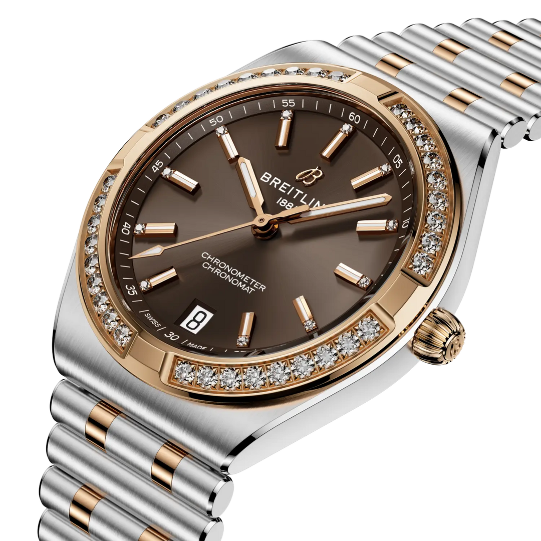 Breitling Chronomat Automatic 36 U10320591Q1U1 - cassa e bracciale acciaio e oro rosa 18kt - quadrante marrone con datario
