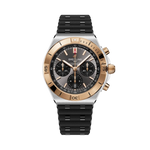 Load image into Gallery viewer, Breitling Chronomat B01 Chronograph 42 UB0158101B1S1 - cassa acciaio/oro rosa - cinturino caucciù nero - quadrante grigio con cronografo e datario 