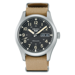 Load image into Gallery viewer, Seiko 5 sports SRPG35K1 - cassa acciaio - cinturino nylon beige - quadrante nero con datario