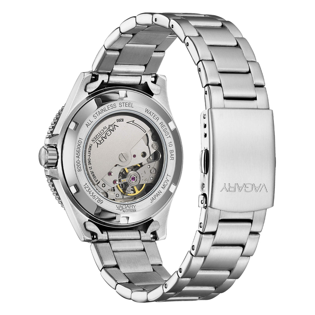 Vagary Aqua G.Matic 40mm IX3-319-73 - cassa e bracciale acciaio - quadrante e ghiera blu - datario