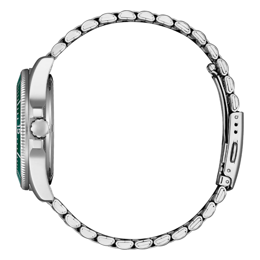 Vagary Aqua39 Solotempo VD5-317-41 - cassa e bracciale acciaio - quadrante e ghiera verde scuro - datario