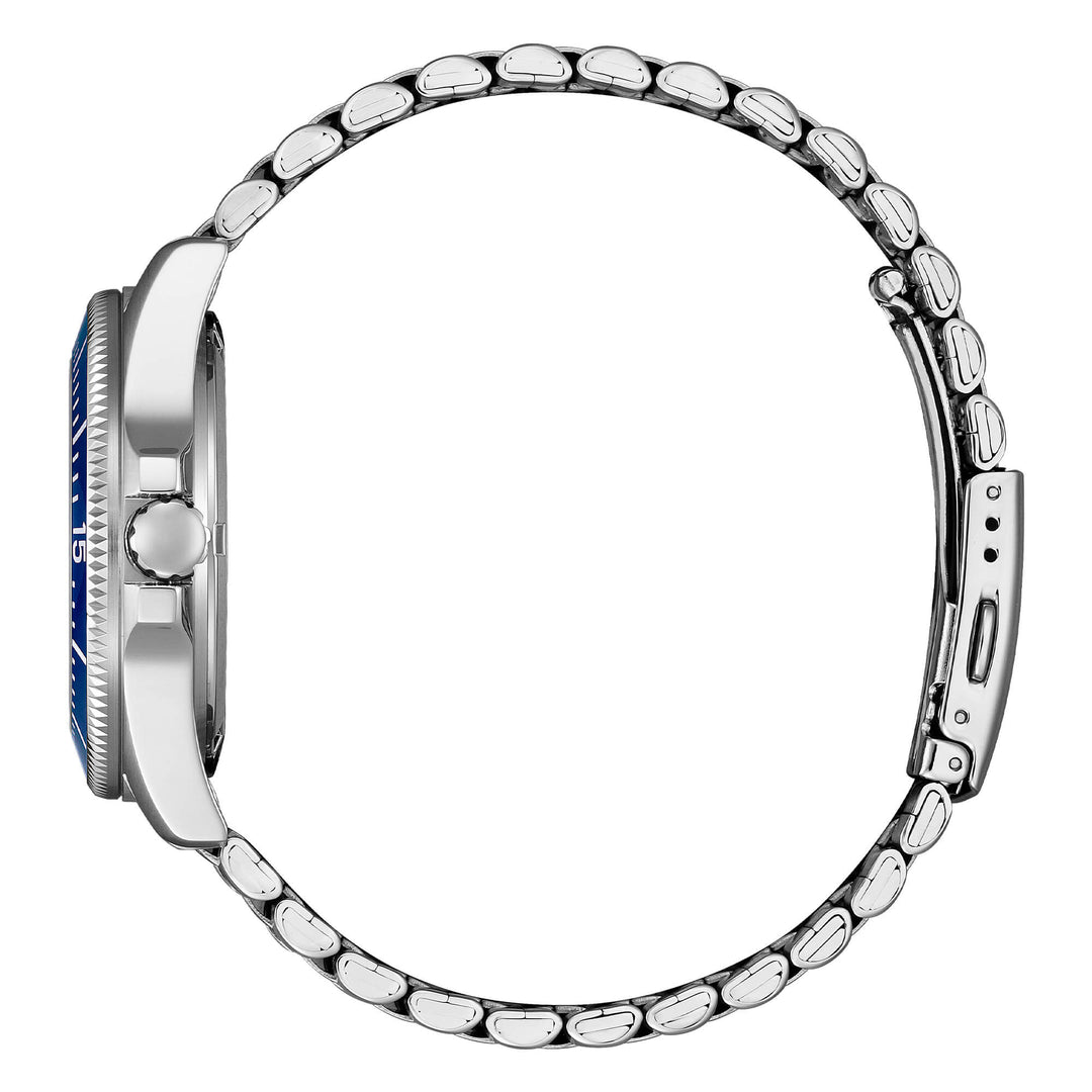 Vagary Aqua39 Solotempo VD5-317-71 - cassa e bracciale acciaio - quadrante e ghiera blu - datario