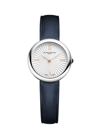 Baume & Mercier Joia de Baume & Mercier 10847 - cassa acciaio - cinturino pelle blu - quadrante argento