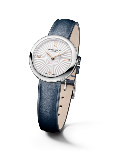 Baume & Mercier Joia de Baume & Mercier 10847 - cassa acciaio - cinturino pelle blu - quadrante argento