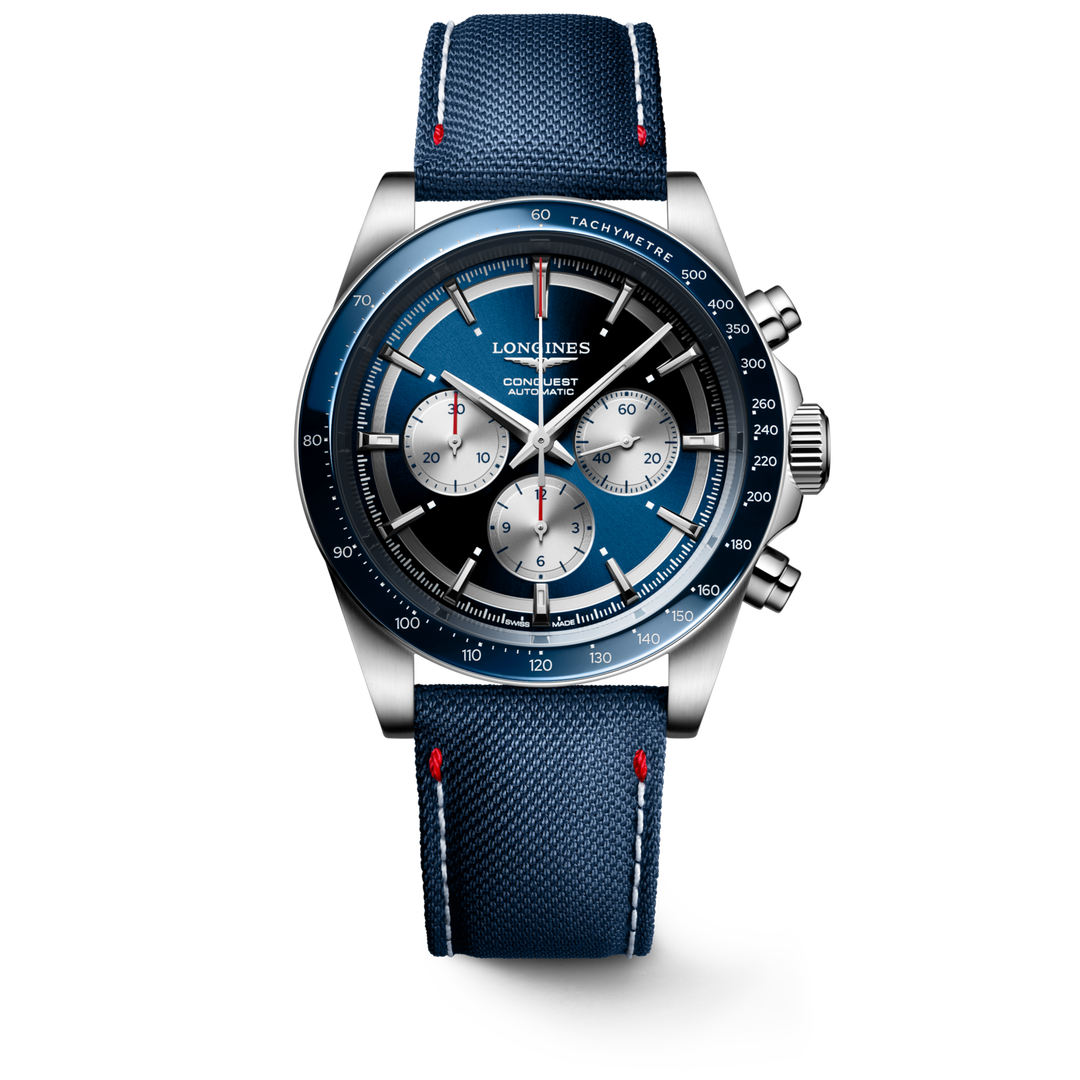 Quadrante argentato spazzolato del Jaeger-LeCoultre Master Control Calendar con lancette Dauphine, numeri arabi, indicatore calendario completo e fasi lunari a ore 6
