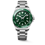 Load image into Gallery viewer, Longines Hydroconquest 42mm L3.788.4.06.6 - bracciale e cassa acciaio - quadrante verde smeraldo con datario - ghiera ceramica verde smeraldo