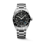 Load image into Gallery viewer, Longines Spirit Zulu Time 39mm L3.802.4.53.6 - cassa e bracciale acciaio - quadrante nero con funzione GMT
